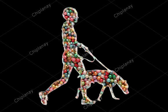 Dog Man Walker Beads: A Holiday Embroidery Review