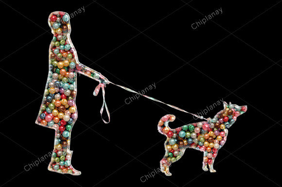 Reviewing Dog Woman Girl Beads Colorful Embroidery