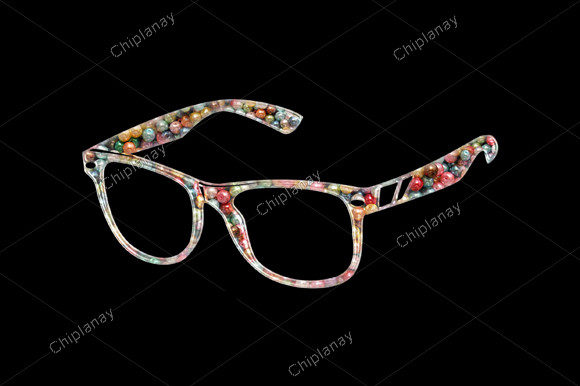 Reviewing Eye Glasses Beads Colorful Embroidery