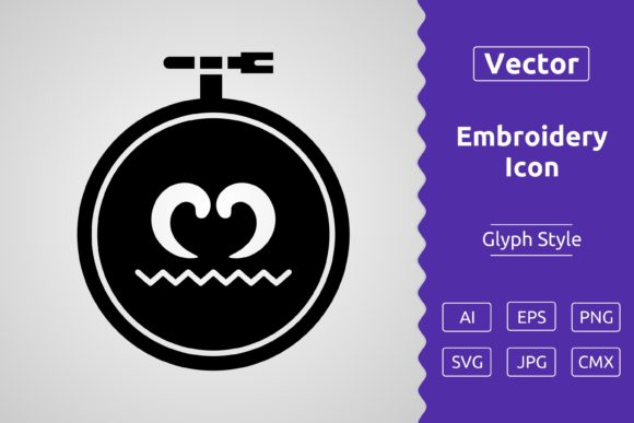 Reviewing Vector Embroidery Glyph Icon for Gifts
